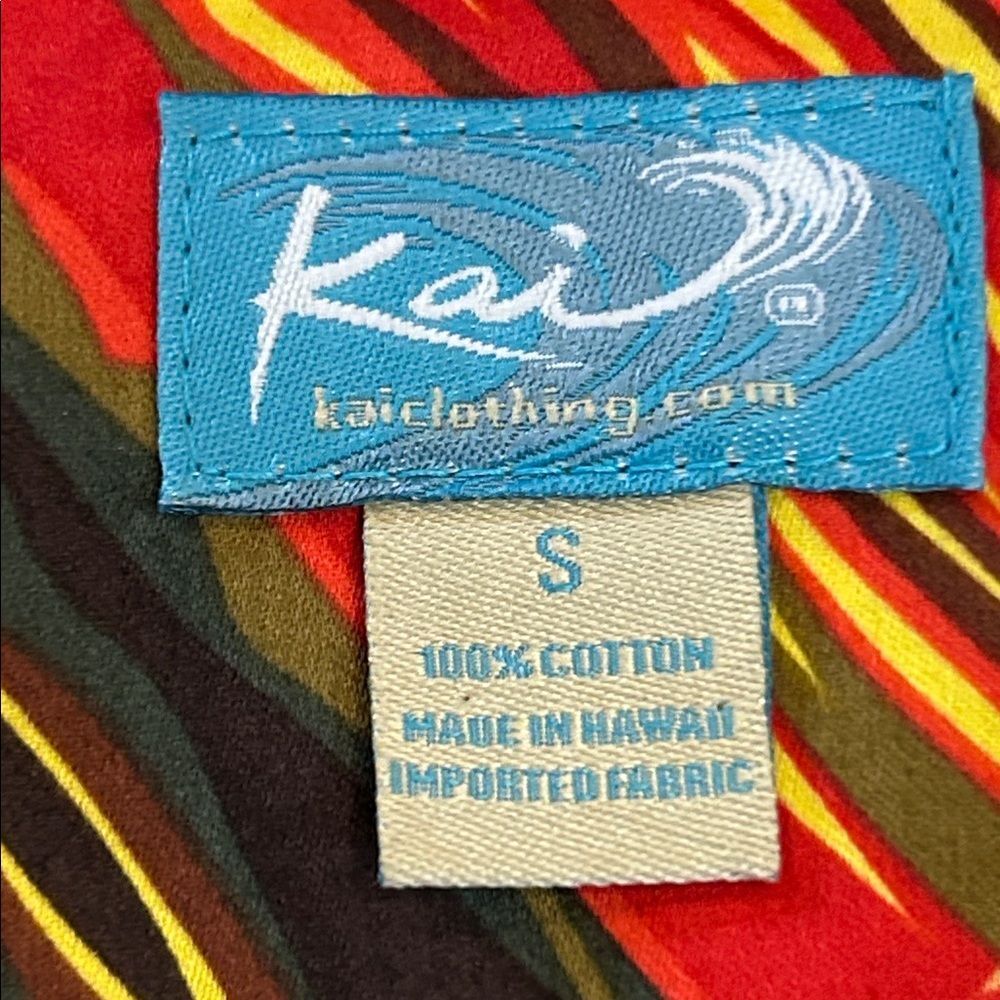 vintage KAI women's Hawaiian shift dress orange surf print small - Picture 4 of 8